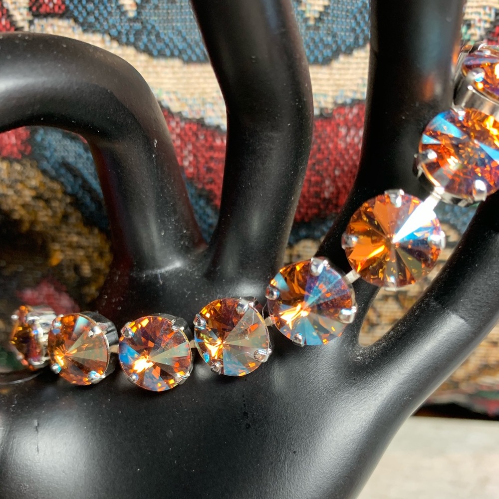 Handmade Swarovski “Light Colorado Topaz Shimmer”